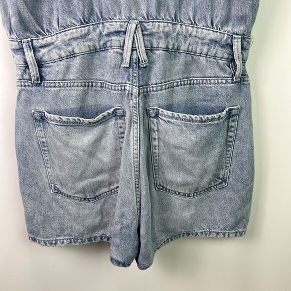 Good American Weightless Jumpsuit Denim Romper One Piece Size 2 - Picture 7 of 11